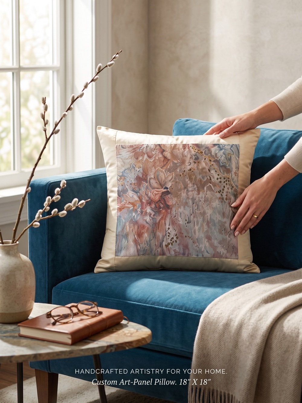Custom FANCY Accent Pillow  18” X 18”